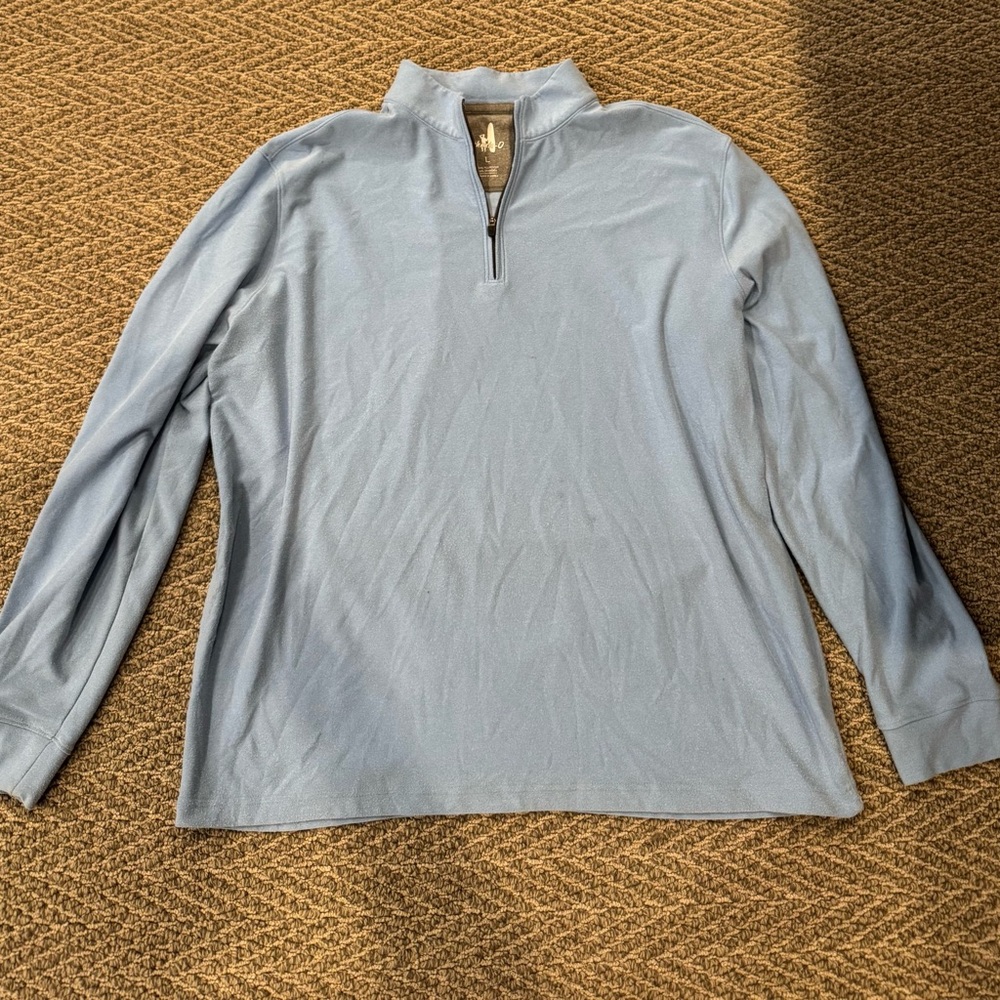johnnie-O Sky Blue Quarter-Zip Pullover